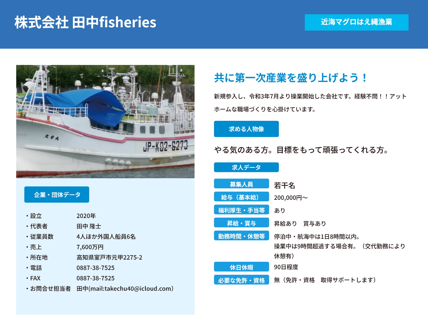 株式会社 田中fisheries